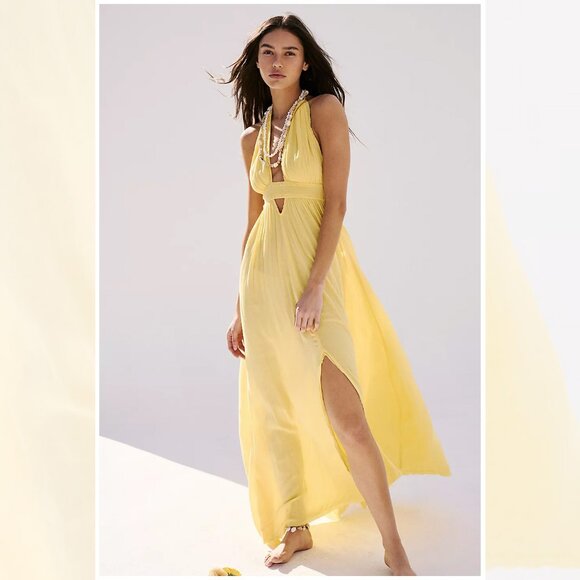 Free People NWT Look Into The Sun Maxi Dress Endless Summer - Picture 3 of 5